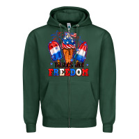 Sports Green 4th of July ice creams tastes like freedom Zipper Hoodie - Neo Western
