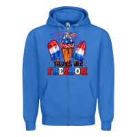 True Royal 4th of July ice creams tastes like freedom Zipper Hoodie - Neo Western