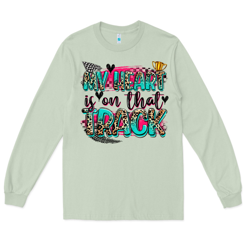 My Heart Is On That Track Long Sleeve Tee by Zillion Design Studio | Teevron