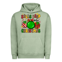 Pigment Oil Green balls deep into christmas Urban Hoodie - MaliasSmallBusiness