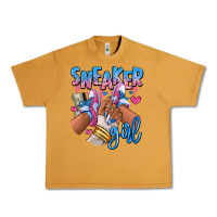 Peanut Butter Sneaker girl afro woman Urban Heavy Tee - RanaPortraitStore