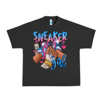Pigment Black Sneaker girl afro woman Urban Heavy Tee - RanaPortraitStore