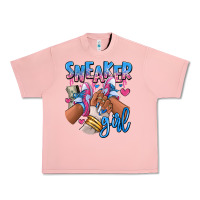 Salmon Sneaker girl afro woman Urban Heavy Tee - RanaPortraitStore