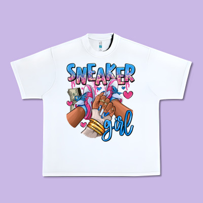 Sneaker Girl Afro Woman Urban Heavy Tee Designed By Ranaportraitstore
