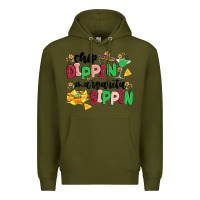 Army Green chip dippin' margarita sippin Premium Hoodie - MaliasSmallBusiness