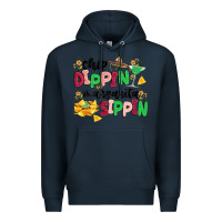 Navy chip dippin' margarita sippin Premium Hoodie - MaliasSmallBusiness