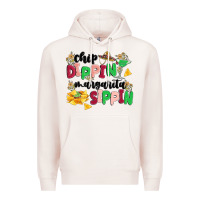 Pale Pink chip dippin' margarita sippin Premium Hoodie - MaliasSmallBusiness