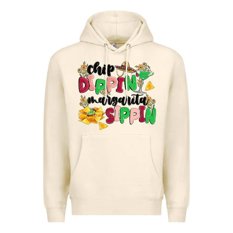 Chip Dippin' Margarita Sippin Premium Hoodie by MaliasSmallBusiness | Teevron