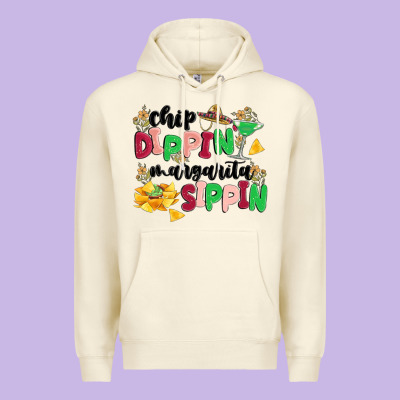 Chip Dippin' Margarita Sippin Premium Hoodie Designed By Maliassmallbusiness
