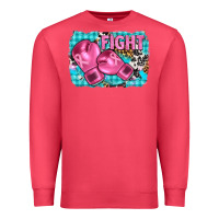 Cardinal fight with boxing gloves and cancer ribbon Premium Sweatshirt - AdoDesignShop