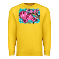 Lemon fight with boxing gloves and cancer ribbon Premium Sweatshirt - AdoDesignShop