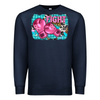 Navy fight with boxing gloves and cancer ribbon Premium Sweatshirt - AdoDesignShop
