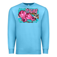 Ocean Blue fight with boxing gloves and cancer ribbon Premium Sweatshirt - AdoDesignShop