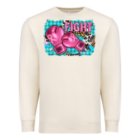 Sandshell fight with boxing gloves and cancer ribbon Premium Sweatshirt - AdoDesignShop