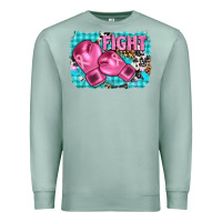 Seafoam fight with boxing gloves and cancer ribbon Premium Sweatshirt - AdoDesignShop