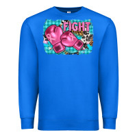 True Royal fight with boxing gloves and cancer ribbon Premium Sweatshirt - AdoDesignShop