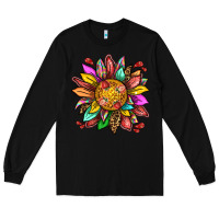 Black strawberry sunflower Long Sleeve Tee - texasbilliewilder