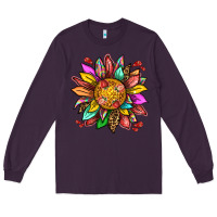 Plum strawberry sunflower Long Sleeve Tee - texasbilliewilder