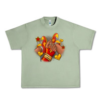 Oil Green Softball afro girl sneakers Urban Heavy Tee - RanaPortraitStore