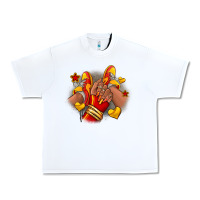 White Softball afro girl sneakers Urban Heavy Tee - RanaPortraitStore