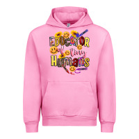Fuchsia Pink educator of tiny humans Urban Hoodie - NancyCooperArtShop