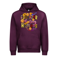 Mauve Wine educator of tiny humans Urban Hoodie - NancyCooperArtShop