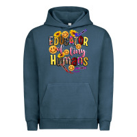 Pigment Midnight Navy educator of tiny humans Urban Hoodie - NancyCooperArtShop
