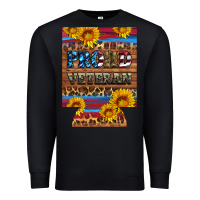 Black proud veteran  12 oz regular can cooler Premium Sweatshirt - Artiststas