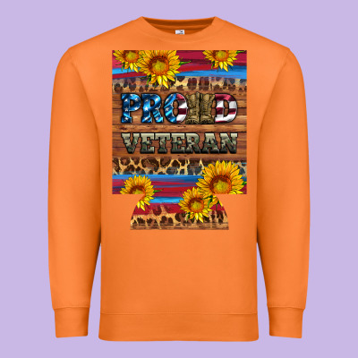 Proud Veteran  12 Oz Regular Can Cooler Premium Sweatshirt Designed By Artiststas
