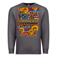 Charcoal Heather proud veteran  12 oz regular can cooler Premium Sweatshirt - Artiststas