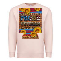 Pale Pink proud veteran  12 oz regular can cooler Premium Sweatshirt - Artiststas
