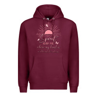Burgundy spririt religious quote Premium Hoodie - MaliasSmallBusiness