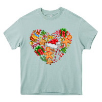 Arona love Christmas  heart Heavy Core Tee - CowhideDigitalArt