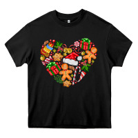 Black love Christmas  heart Heavy Core Tee - CowhideDigitalArt
