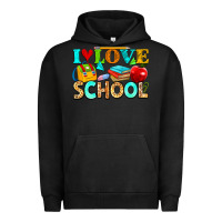 Pigment Black i love school Urban Hoodie - NancyCooperArtShop
