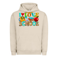 Pigment French Oak i love school Urban Hoodie - NancyCooperArtShop