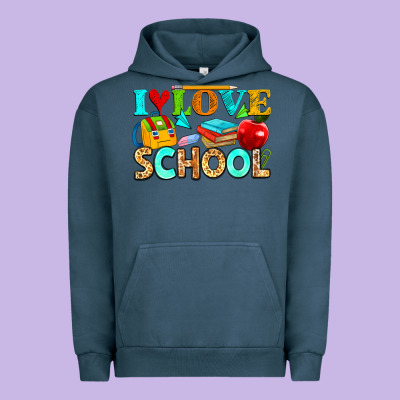 I Love School Urban Hoodie Designed By Nancycooperartshop