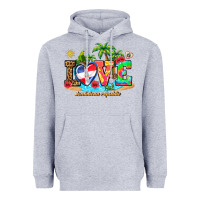Heather Grey love dominican republic Heavyweight Hoodie - AdoDesignShop