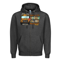Charcoal Heather Captain Of Struggle Bus Busdrive Zipper Hoodie - CowhideDigitalArt