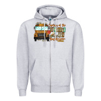 Heather Grey Captain Of Struggle Bus Busdrive Zipper Hoodie - CowhideDigitalArt