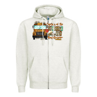 Oatmeal Heather Captain Of Struggle Bus Busdrive Zipper Hoodie - CowhideDigitalArt