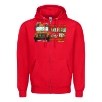 Red Captain Of Struggle Bus Busdrive Zipper Hoodie - CowhideDigitalArt