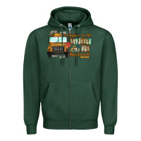Sports Green Captain Of Struggle Bus Busdrive Zipper Hoodie - CowhideDigitalArt
