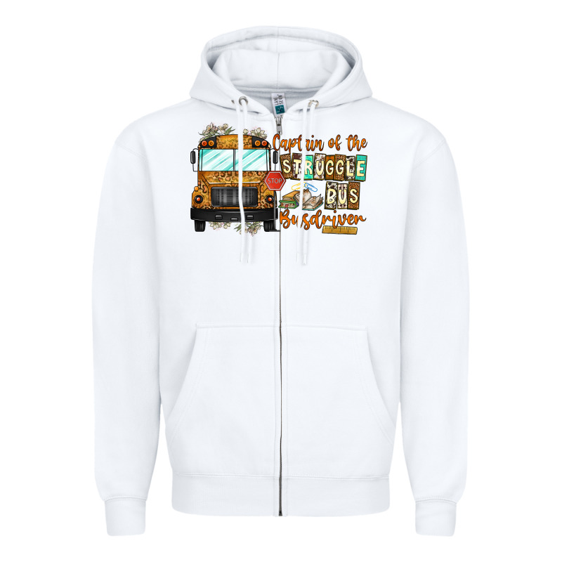 Captain Of Struggle Bus Busdrive Zipper Hoodie by CowhideDigitalArt | Teevron