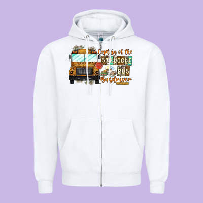 Captain Of Struggle Bus Busdrive Zipper Hoodie Designed By Cowhidedigitalart