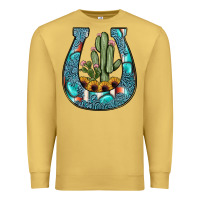 Antique Gold cactus horseshoe Premium Sweatshirt - JahusDesignShop