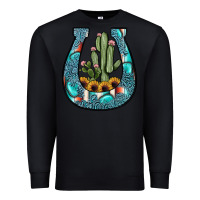 Black cactus horseshoe Premium Sweatshirt - JahusDesignShop