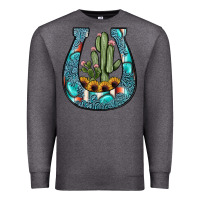 Charcoal Heather cactus horseshoe Premium Sweatshirt - JahusDesignShop