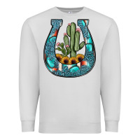 Dove Grey cactus horseshoe Premium Sweatshirt - JahusDesignShop