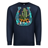 Navy cactus horseshoe Premium Sweatshirt - JahusDesignShop